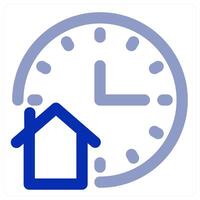 Home Time and clock vector