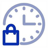 Shopping Time and clock vector