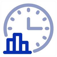 Time Statistics and clock icon vector