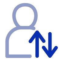 User Sync and profile icon concept vector