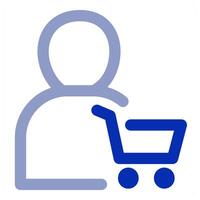 User Cart and profile icon vector