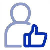 Like User and profile vector