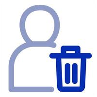 Trash User and profile vector