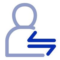 User Sync and profile icon vector