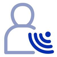 User Wifi and profile icon vector