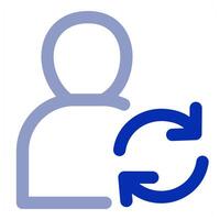 Refresh User and profile icon concept vector