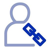 Link User and profile icon vector