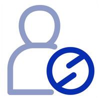 User Prohibited and profile icon vector