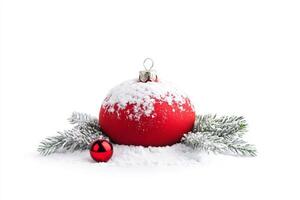 Red Christmas tree toy. photo
