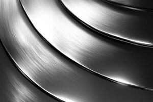 Abstract metal curve background. photo