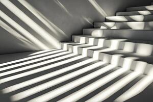 Shadow on the stairs effect for design. photo