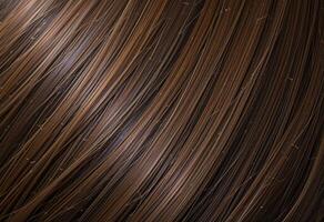 Close-up of shiny brown-haired. photo