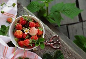 Flat lay composition with delicious strawberry jam on grey photo