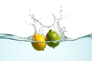 Citrus splash of refreshment lemon lime simple style photo