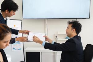 Business Insights and Team Exchange. A collaborative environment where ideas are shared. photo