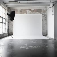 Ready For The Spotlight. An Empty Studio Awaits Its Next Masterpiece. photo