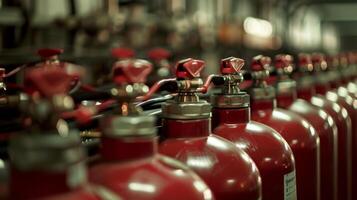 A Symphony in Red. The Ordered Array of Fire Safety. photo