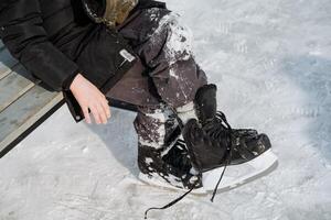 Prepare for an exhilarating winter ice skating adventure, gliding gracefully on ice, enjoying natures beauty, and creating unforgettable memories with friends photo