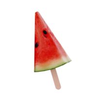 Sliced ripe watermelon Ice Cream Stick. Transparent summer fruit watermelon png