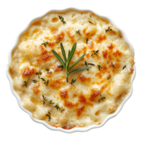 Forkful of mac and cheese with gooey melted cheddar isolated on transparent background png