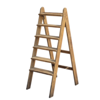 Rustic wooden leaning against an empty backdrop isolated on transparent background png