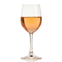 glass rose wine on a simple elegant presentation isolated on transparent background png