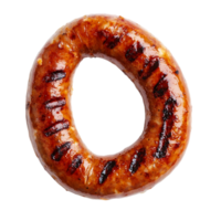 Grilled Sausages with Charred Texture Isolated on Transparent Background png