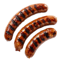 sausages with Charred Texture Isolated on Transparent Background png
