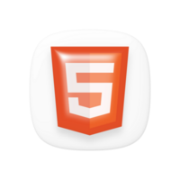 html programação língua 3d ícone transparente fundo png