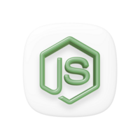Node js framework 3d icon transparent background png