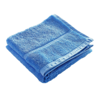 Soft and Absorbent Blue Towel Neatly Folded Isolated on Transparent Background png