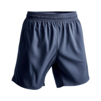 Navy Blue Athletic Running Shorts with Elastic Waistband Isolated on Transparent Background png