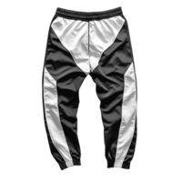 Fashionable Streetwear Track Pants with Elastic Waistband and Contrast Panel Design on Transparent Background png