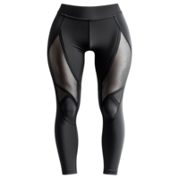Trendy and Breathable Womens Athletic Leggings with Sheer Mesh Panels Isolated on Transparent Background png