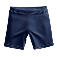 Mens and Womens Navy Blue Compression Shorts with Stretchable and Breathable Material Isolated on Transparent Background png