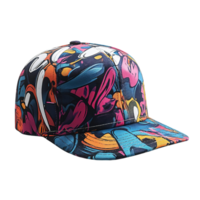 Snapback Cap with Eye-Catching Graffiti Artwork Isolated on Transparent Background png