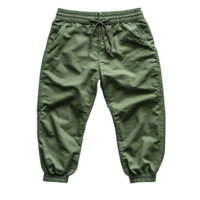 Jogger Pants with Soft Fabric, Elastic Waistband, and Ankle Cuffs on a Transparent Background png