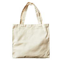 Reusable and Recyclable Cloth Tote Bag with Plain Design on Transparent Background png