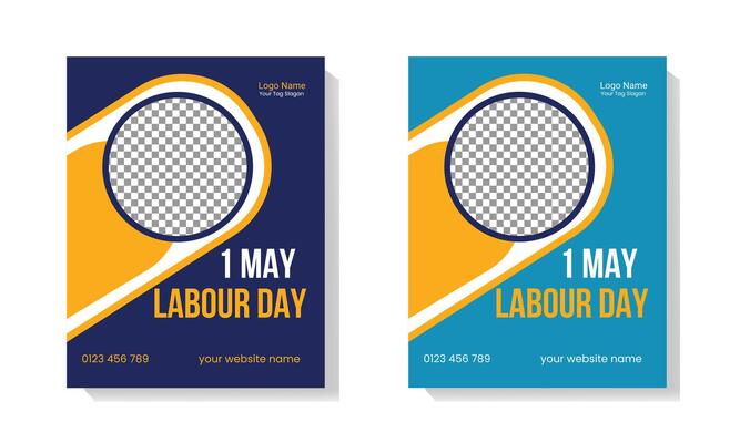 Labor day party flyer design template