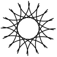 Star and Sun Mandala. Geometric circular element. Circular concentric and radial abstract motif. abstract mandala, icon. circular radiating-illustration png