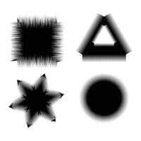 Abstract Geometric Shapes with a Textured Effect vector