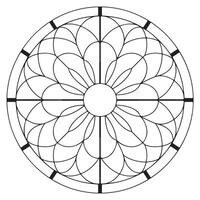 Intricate Round Design, Ideal for Coloring Books or Decorative Prints vector