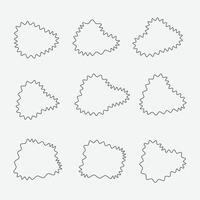 Set of abstract wave elements shape design vector