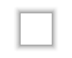 Shadow effect of square packing box or picture. Soft blurry rectangular shape. Squared shade on floor or wall isolated on white background. realistic illustration vector