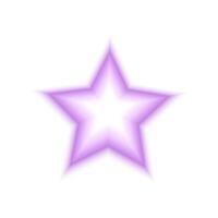 Star shape in holographic blurry style. Trendy y2k sticker with gradient aura effect in purple pastel color isolated on white background. illustration vector