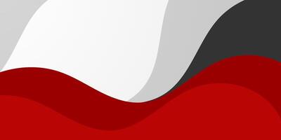 Abstract colorful gray, red wave pattern on white background. Trendy wave banner background design. vector