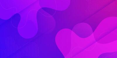 Abstract liquid fluid purple and pink gradient background. Colorful pattern trendy design. vector