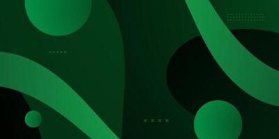 Abstract dark green 3d background. Simple wave shape pattern design. Minimal abstract background vector