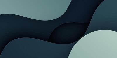 Abstract dark green wave dynamic color realistic fluid pattern. Trendy wave pattern element background. vector