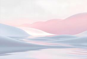 Whispers of Serenity Flowing Forms in Soft Pastels photo